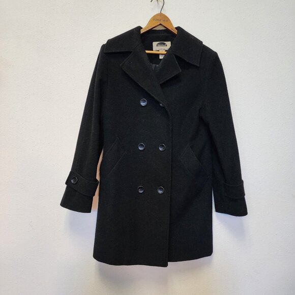 Mark Reed Jacket Coat Pure Wool Black 8 Longline Midi Classy Vintage Old Money - Picture 1 of 12